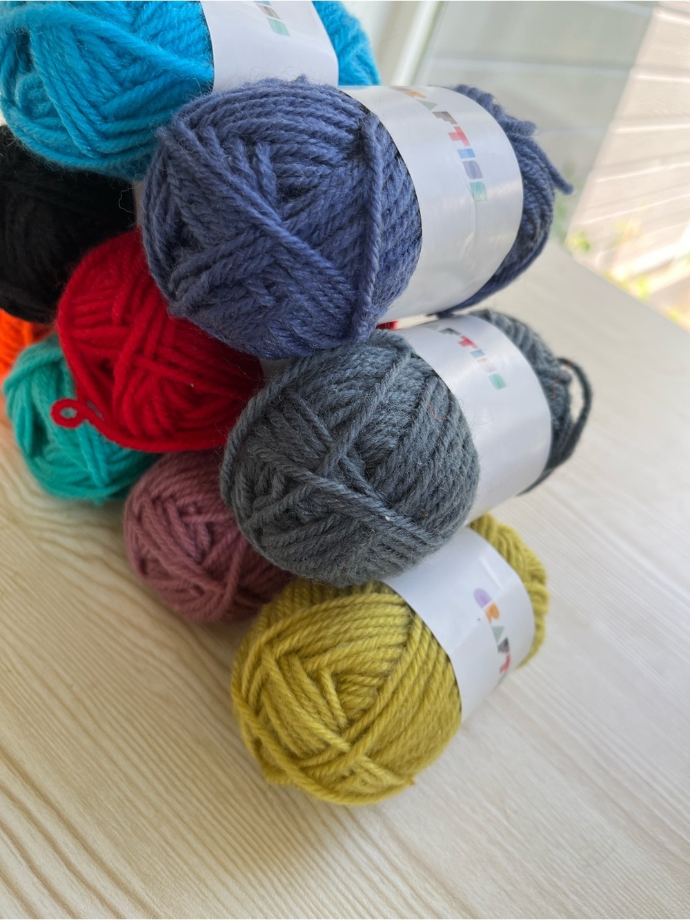 CRAFTISS Multi-Color Wool 9 Acrylic Yarn mini skeins - soft